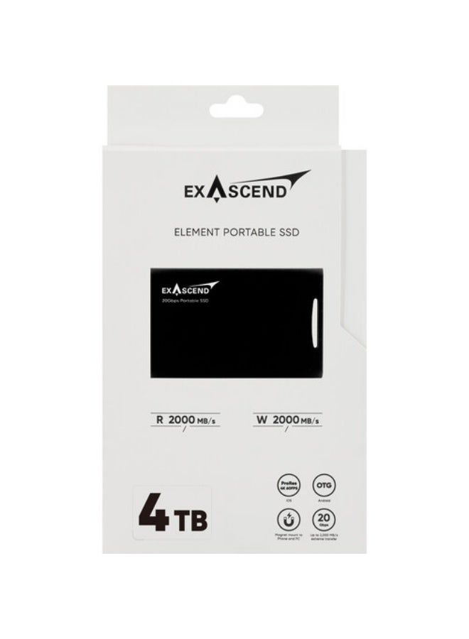 Exascend 4TB Element USB 3.2 Gen 2x2 Portable SSD (Black) - Image 3